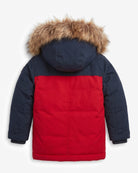 Navy Crimson Denali Down Coat — back