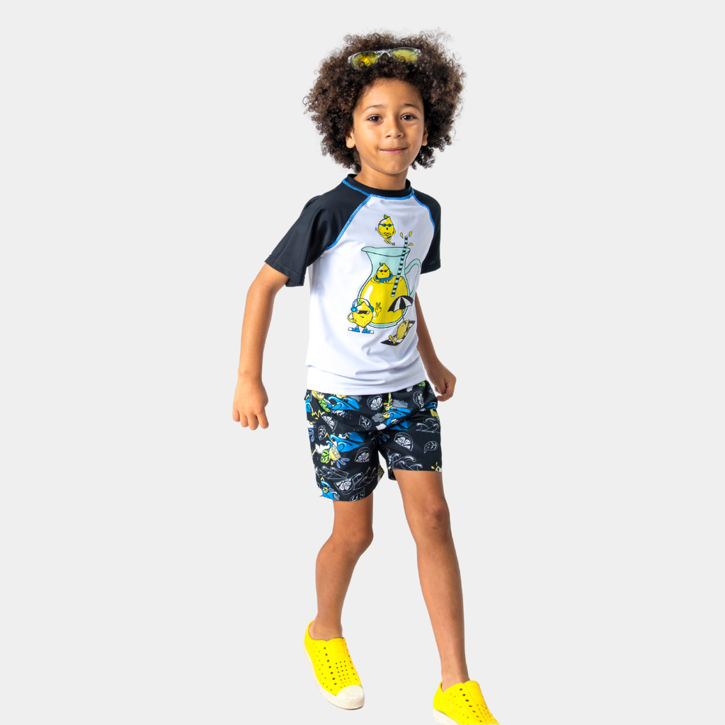 Appaman Best Quality Kids Clothing Boys Swim Rash Guard | Lemons