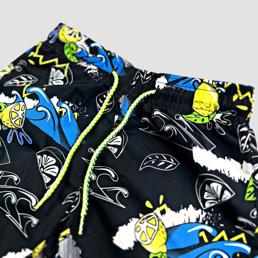 Appaman Best Quality Kids Clothing Mid Length Swim Trunks | Lemon Chill