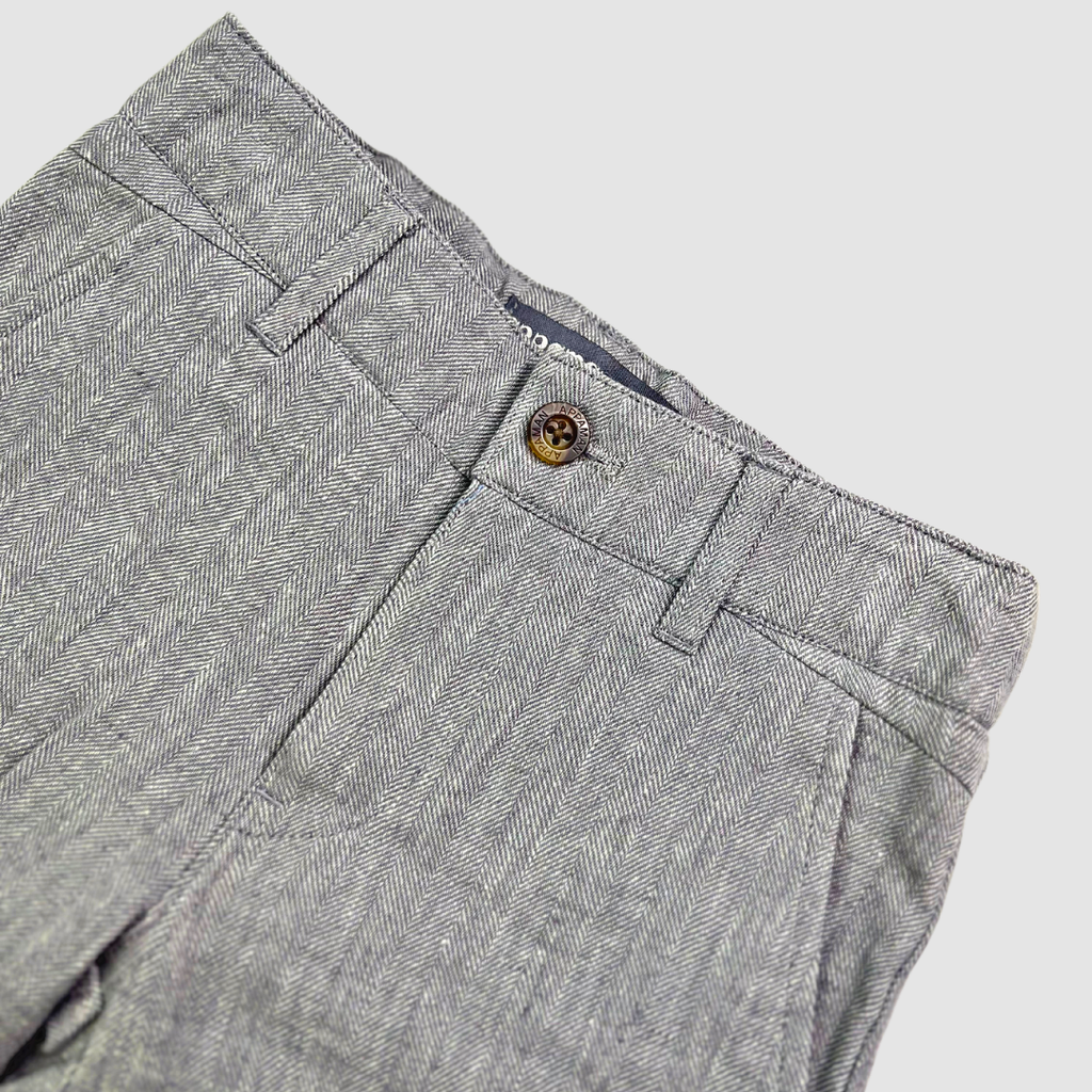Appaman Best Quality Kids Clothing Trouser Short | Grey Herringbone